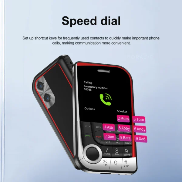 SERVO V10 Dual SIM Mobile Phone Magic Voice Speed Dial FM Radio Camera Flashlight Type-C Port 2.01" Screen Key Feature Cellphone - Image 5