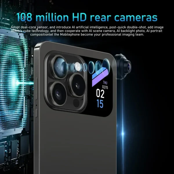 I16 Pro Mobile Phones 7.3HD Original Smartphone 5G Dual SIM Android 13 Cell Phone Snapdragon 8 Gen 2 Global Version Cellphones - Image 4