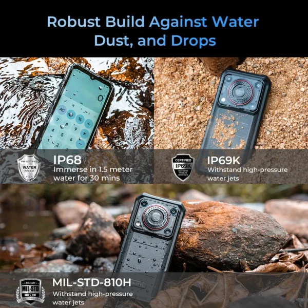 Oukitel WP36 Rugged Smartphone 10600mAh 6.52" HD+ Cell phone 16GB 128GB Mobile Phone Android 13 13MP Camera MT8788 - Image 5