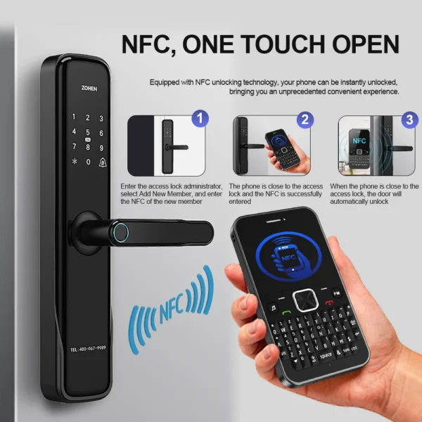 SERVO Ultra700 QWERTY 4 SIM Standby Mobile Phone 2G GSM Flashlight Call Recording Speed Dial 2.4" Telephones NFC Access Unlock - Image 3