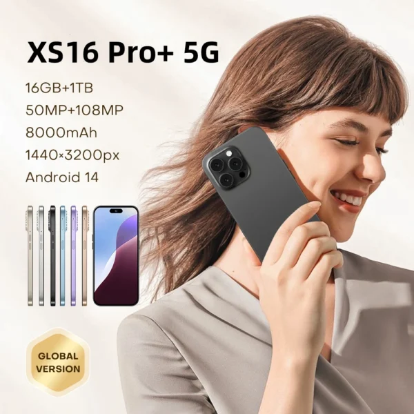 Original For Brand 16GB+1TB For Smartphone 7.3 inch XS16 Pro+ Full Screen 4G 5G Cell Phone 8000mAh Mobile Phones Global Version﻿ - Image 6