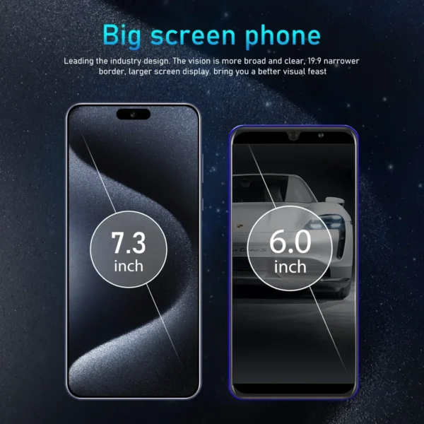 New I15 Pro High-end Smartphone 7.3 HD Second Screen Cellphone 5G Android13 Mobile Phone 16G+1T Dual Sim Celulares 108MP 6800Mah - Image 5