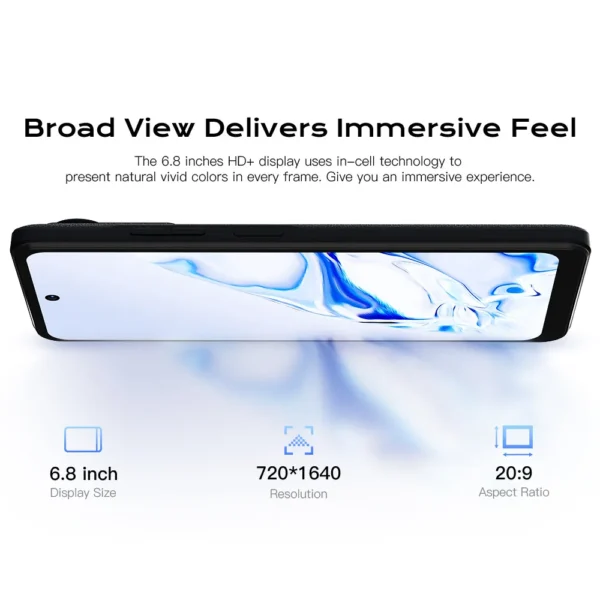 HOTWAV Note 12 8GB+128GB Smartphone 6.8'' HD+ Android 13 NFC Octa-Core Mobile Phone 48MP 6180mAh PD3.0 20W Charging Cellphone - Image 3