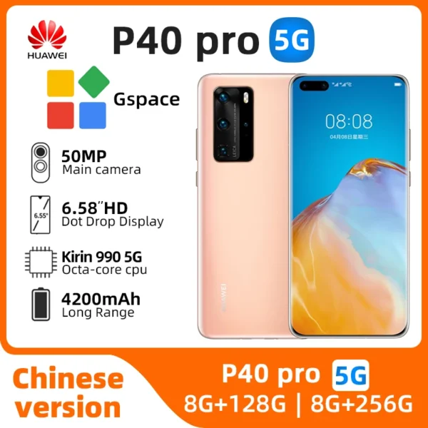 HUAWEI P40 Pro 5G Smartphone Android 6.58 inch 50MP+32MP 256GB ROM 8GB RAM Mobile phones IP68 waterproof used phone