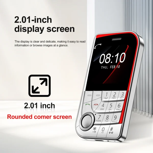 SERVO V10 Dual SIM Mobile Phone Magic Voice Speed Dial FM Radio Camera Flashlight Type-C Port 2.01" Screen Key Feature Cellphone - Image 2
