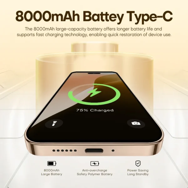 2025 Hot Original For Brand Smartphone 7.3 inch New i16 ProMax Full Screen 4G 5G Cell Phone 8000mAh Mobile Phone Global Version﻿ - Image 5